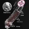 Extensor de Cristal Estendido em Forma de Dragão Manga de Dente de Lobo Anel Peniano Masculino Brinquedos Sexuais Adultos Atacado 6,5 cm