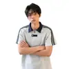 Marca de moda Verano Nuevo Polo de Manga Corta Peso Pesado 260g Estilo Americano Suelto Casual Camiseta de Cuello Campana Moda Masculina
