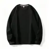 Sudadera de punto con cuello redondo transfronteriza, nuevo estilo de principios de otoño, corte holgado, talla grande, top simple y popular, unisex, manga larga, color liso, forro polar