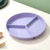 Plato Creativo Redondo Triple Multifunción para Guarniciones Plato para Fruta Doméstico Plato Separador para Dumplings y Fideos Plato para Comida Infantil