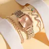 Relógio de Aço de Alta Qualidade Acessível Luxuoso para Mulheres Conjunto de Pulseira de Cobra Conjunto de Pulseira de Relógio para Mulheres