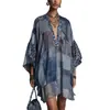 Amazon 2026 Verão Novo Estilo Europeu e Americano Moda Estampa Xadrez Solto Casual Vestido Longo Feminino
