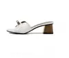 Sandalias de tacón alto estilo coreano para mujer, con hebilla dorada pequeña, estampado de cocodrilo, para uso exterior en verano, tacón grueso, suela suave, sandalias de playa de una sola tira