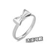 Anillo de lazo femenino versión coreana de moda de lujo ligero personalidad rojo de Internet anillo de acero de titanio no se desvanece joyería bisutería al por mayor