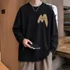 Nueva Camiseta de Manga Larga para Hombre Estilo Hong Kong Otoño Holgada Casual Versátil Top para Hombre Logo Personalizable para Hombre