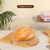 Saco de Embalagem para Torrada Espesso 450g Borda de Arame Enrolada Janela Auto-vedante Saco de Papel para Pão Saco para Refeição Fatiada Saco para Pão Doce