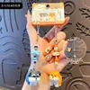 Chaveiro Pingente de Madeira Esculpida Original Baimao Estilo Cachorro Shiba Inu Fofo Nariz Pequeno Par Corrente para Celular Pingente de Mochila Escolar