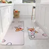Tapetes de Piso para Cocina de Barro Diatomeas Hogar Antideslizantes Absorbentes de Agua Resistentes a Manchas Tapetes Antideslizantes Alfombra Larga Combinada para Piso de Cocina