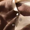 Elegante cárdigan de lana sintética con bloques de color, tipo dos piezas, para mujer, hecho de lana pura, con cuello redondo, adecuado como prenda exterior o capa base.