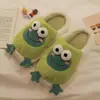Pantuflas de Algodón Garra de Tigre para Mujer Invierno Dibujos Animados Lindas Interior Hogar Pareja Estudiante Antideslizantes Cálidas Talón de Bolsa Zapatos de Algodón para Hombre