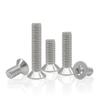 Tornillo de Cabeza Avellanada con Ranura de Flor de Ciruelo de Acero Inoxidable 304 de Cabeza Plana Gb2673 M3M4M5M Tornillo para Madera de Cola Plana No Estándar