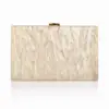 Nuevo bolso de noche acrílico pequeño cuadrado perlado, bolso de mano para banquete, bolso de mano de un solo hombro, bolso cruzado pequeño, bolso con cadena
