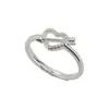 Anillo Abierto de Moda Todo Fósforo Ins Tendencia Flecha Única Perforación de Corazón Anillo para Dedo Índice de Mujer Estilo Frío Diseño de Nicho Todo Fósforo