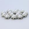 Direto da fábrica redondo girassol strass disco broche perfurado garra dupla flor strass faça você mesmo material para acessórios de cabelo feitos à mão atacado