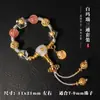 Ágata Blanca Conector de Tres Vías Vidrio Eje Universal Cobre Chapado en Oro Set Pulsera de Bodhi Piezas de Accesorios DIY