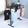 Exhibidor Vertical al por Mayor para Tienda de Ropa Estante de Piso de Doble Cara para Pantalones Estante de Isla de Seis Brazos Estante Exhibidor de Ropa