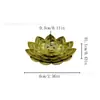 Soporte de incienso de loto con múltiples agujeros para uso doméstico, Bandeja de incienso estilo antiguo, Soporte de incienso estilo Zen para ofrecer a Buda, Soporte de incienso con seis agujeros para varillas de incienso con forma de loto, Quemador de incienso de sándalo