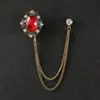 Nuevo broche de cadena de corona de temperamento de moda Accesorios de collar de moda europea y americana Accesorios de corsage combinables para traje en stock