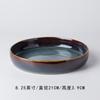 Creativo Cerámico Estilo Japonés Vintage 8.5 Pulgadas Horno Verde Hilo Plato Hondo Plato Plato Tazón Grueso Plato Hondo Tazón Grande