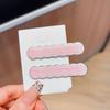 Nuevo Pasador Rosa de Alto Valor Pinza de Pico de Pato Clip Lateral para Niña Pasador para Cabello Suelto Pasador para Cabello para Mujer Corea del Sur Simple Cien Torre Pasador