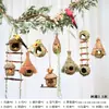 Jardim de Infância Ninho de Pássaro Decoração Suspensa Criativa Ambiental Estilo Floresta Material de Arranjo de Ambiente de Canto Natural Pingente Folha Verde Cipó Ninho de Pássaro