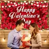 Set de pancartas de San Valentín transfronterizo "Sé Mi San Valentín", decoraciones colgantes en forma de corazón y tela de fondo para decoraciones de fiesta