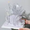 Decoración de Pastel para el Día de San Valentín Chino 2025 Celebridad de Internet Lazo de Perla Corona de Cristal Mariposa Fantasía Adorno Festivo