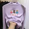 Top térmico de cuello medio forrado de forro polar para niñas, otoño e invierno, capa interior cálida, forrado de forro polar, camiseta de manga larga para niños mayores, moderno