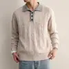 Directo del fabricante: nueva colección otoño/invierno para hombre de suéteres de punto modernos, casuales, estilo americano con diseño de dos piezas falsas y un cuello elegante