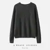 2025 Novo Outono e Inverno Malha de Cashmere Gola Redonda Manga Longa Fio Floral Solta Macia Cera Quente Malha de Cashmere