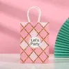 Bolsa de Regalo Rosa Bolsa de Empaque para Regalo de Cumpleaños Fiesta Souvenir de Fiesta Bolso de Mano Bolsa de Papel para Empaque de Dulces y Snacks