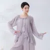 Nuevo top de danza clásica estilo chino para mujer, etéreo de manga larga, holgado y relajado, con una estética tradicional china, cárdigan artístico