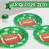 Oferta especial de Amazon: vajilla desechable para fiestas de rugby, platos de papel deportivos y platos de papel.