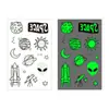 Novos adesivos de tatuagem espacial luminosos adesivos luminosos com elementos de aviação adesivos faciais infantis adesivos de braço atacado