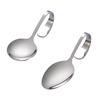 Cuchara de té de acero inoxidable con mango corto Cuchara 1010 Cuchara curva Cuchara de té Vajilla estilo occidental Mango curvo Cuchara para helado Postre