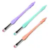 Mango en forma de pagoda Pincel de sombra de ojos bicolor Pincel para maquillaje de ojos Torre espiral Mango verde Pincel de sombra de ojos Amigable con la piel y suave 15