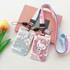 Serie Sanrio Insignia de Kuromi Portatarjetas con Cuerda Larga Portatarjetas de Protección para Estudiantes Portatarjetas de Control de Acceso Portatarjetas de Autobús Melody