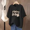 Top retro adelgazante de algodón puro de talla grande para mujer, holgado y versátil, camiseta de manga corta con hombros caídos, media manga adelgazante de talla grande ins