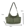 Bolso de hombro para mujer estilo retro workwear, bolso cruzado, bolso de lona, estilo callejero, gran capacidad, bolso tote artístico y casual