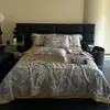 Juego de colcha de verano de 60 hilos Lenzing Tencel con estampado digital, juego de cuatro piezas con bordes anchos calados, ropa de cama de comercio exterior, compra al por mayor