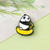 Panda Lindo Aleación de Bambú Goteo de Aceite Cuentas Perforadas Cadena para Teléfono Móvil Accesorios de Collar Creativo DIY Hecho a Mano