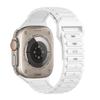 Correa de Silicona de Tres Perlas de un Solo Color Adecuada para Apple Watch 9 10 11 iWatch Ultra Pulsera de Color Sólido de Tres Perlas