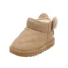 Botas de nieve para bebés de 1 a 3 años, zapatos de algodón para niños, zapatos de invierno para bebés y niños pequeños, botas de algodón engrosadas con forro polar para niñas y hombres.