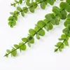5 tenedor eucalipto tacto plástico suave 3 Cabezas Hoja de Dinero planta simulación flor artificial decoración boda flor simulación venta al por mayor