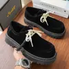 Zapatos de Vestir Transfronterizos Nuevos de Suela Gruesa para Hombre Zapatos de Trabajo Retro Versátiles con Cordones Zapatos Casuales Venta al por Mayor de Fábrica Zapatos para Hombre