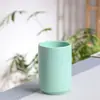 Taza de Cerámica Japonesa Blanca y Negra Taza Recta Taza de Té Sin Asa Hotel Vaso para Cepillo de Dientes Vaso para Enjuague Bucal con Bandeja de Bambú Logotipo