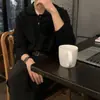 Suéter de Encaje Nuevo de Moda Dongdaemun Corea del Sur para Hombre Suéter de Punto Holgado Amigable con la Piel de Diseñador con Cuello Polo para Hombre