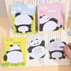 Anotações adesivas de panda de desenho animado para estudantes, etiquetas de lembrete fofas, marcadores de lembrete de escritório, notas adesivas reutilizáveis