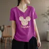 Comercio exterior transfronterizo último lote de comercio exterior marca grande etiqueta cortada ropa de maternidad camiseta de manga corta versátil a la moda elegante top camisa de capa base