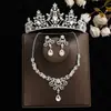 Adorno de cabeça para noiva acessórios de casamento acessórios para cabelo Coroa acessórios de presente de casamento terno de colar de pérolas coreano de três peças atacado